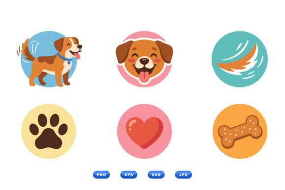 Cute Dog Paw Clipart Pack