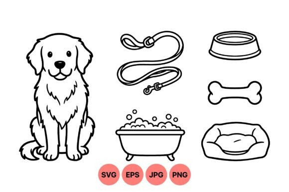Cute Dog Pet Care Clipart