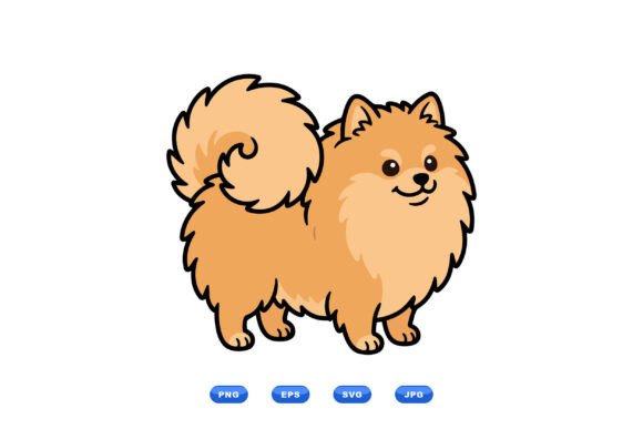 Cute Pomeranian Dog Clipart