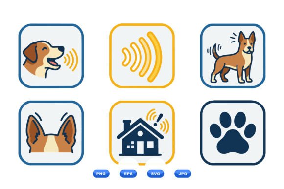 Dog Bark Alert Icon Set Review