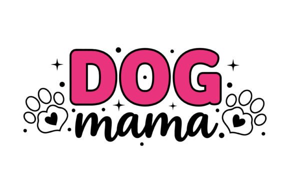 Dog Mama Cute Paw Print Design