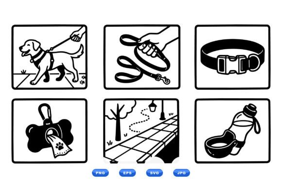 Dog Walking Icon Clipart Review