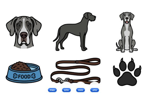 Great Dane Dog Clipart Set Review