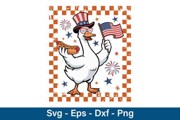 Patriotic Duck SVG 4th of July Design